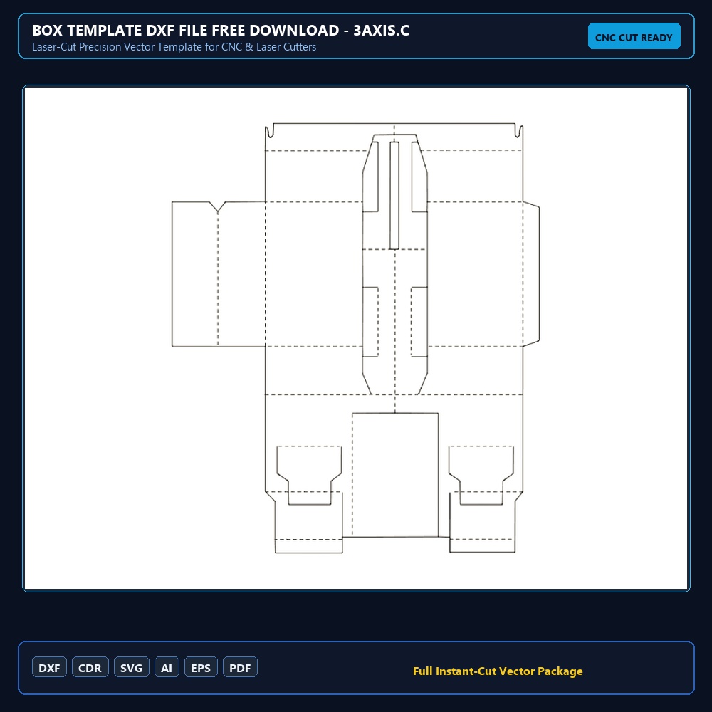 Box Template dxf File Free Download