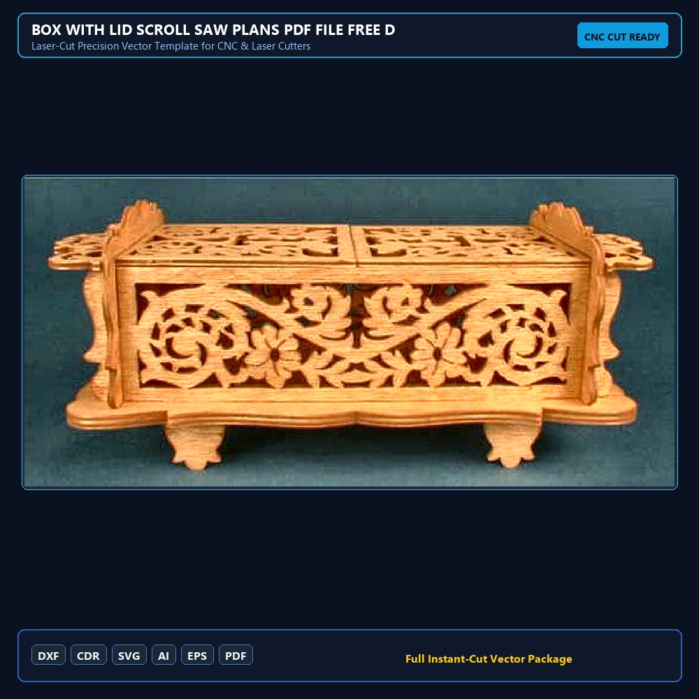 Box with Lid Scroll Saw Plans PDF File Free Download