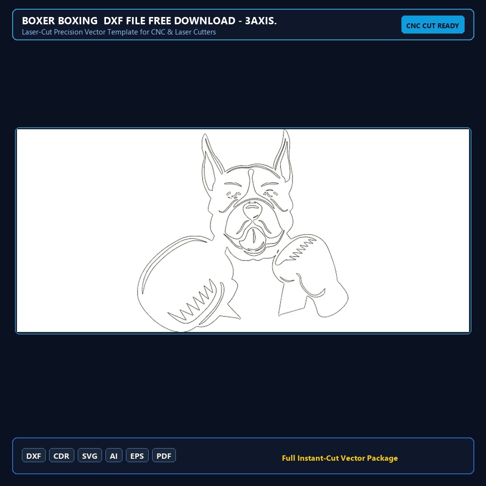 Boxer Boxing  dxf File Free Download