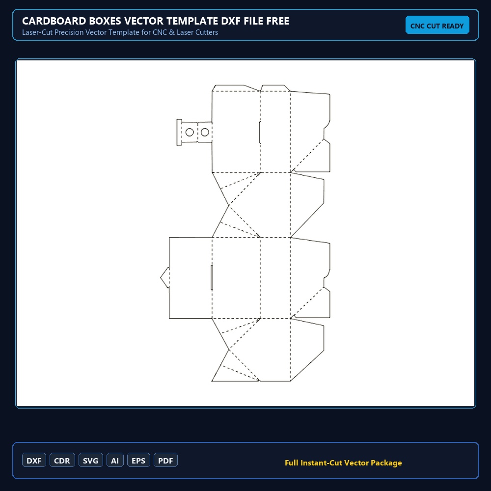Cardboard Boxes Vector Template dxf File Free Download