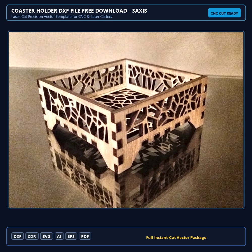 Coaster Holder DXF File Free Download