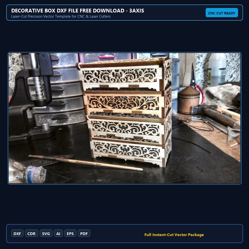 Decorative Box DXF File Free Download