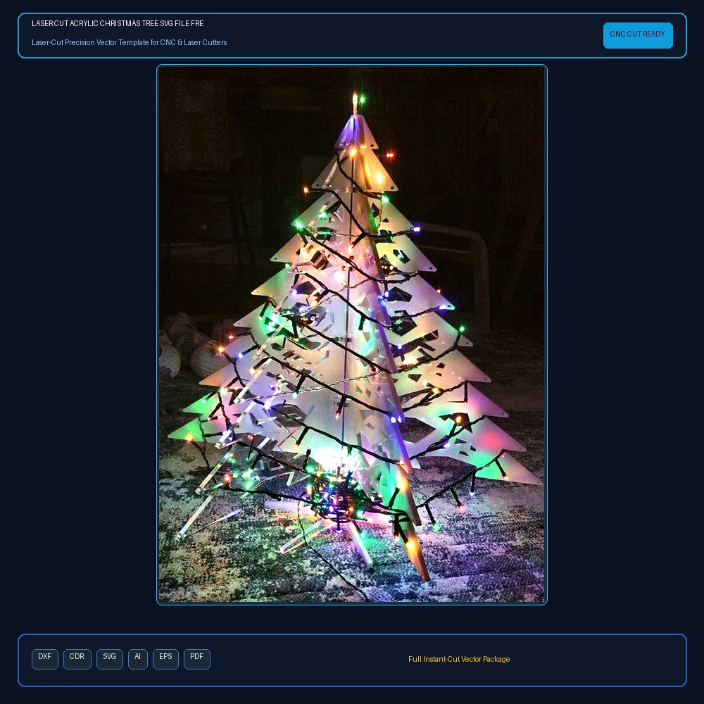 Laser Cut Acrylic Christmas Tree