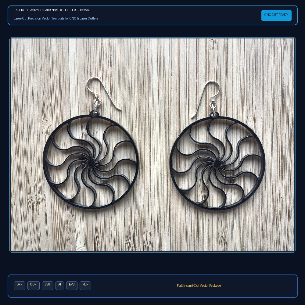 Laser Cut Acrylic Earrings (laser-cut-acrylic-earrings-dxf)