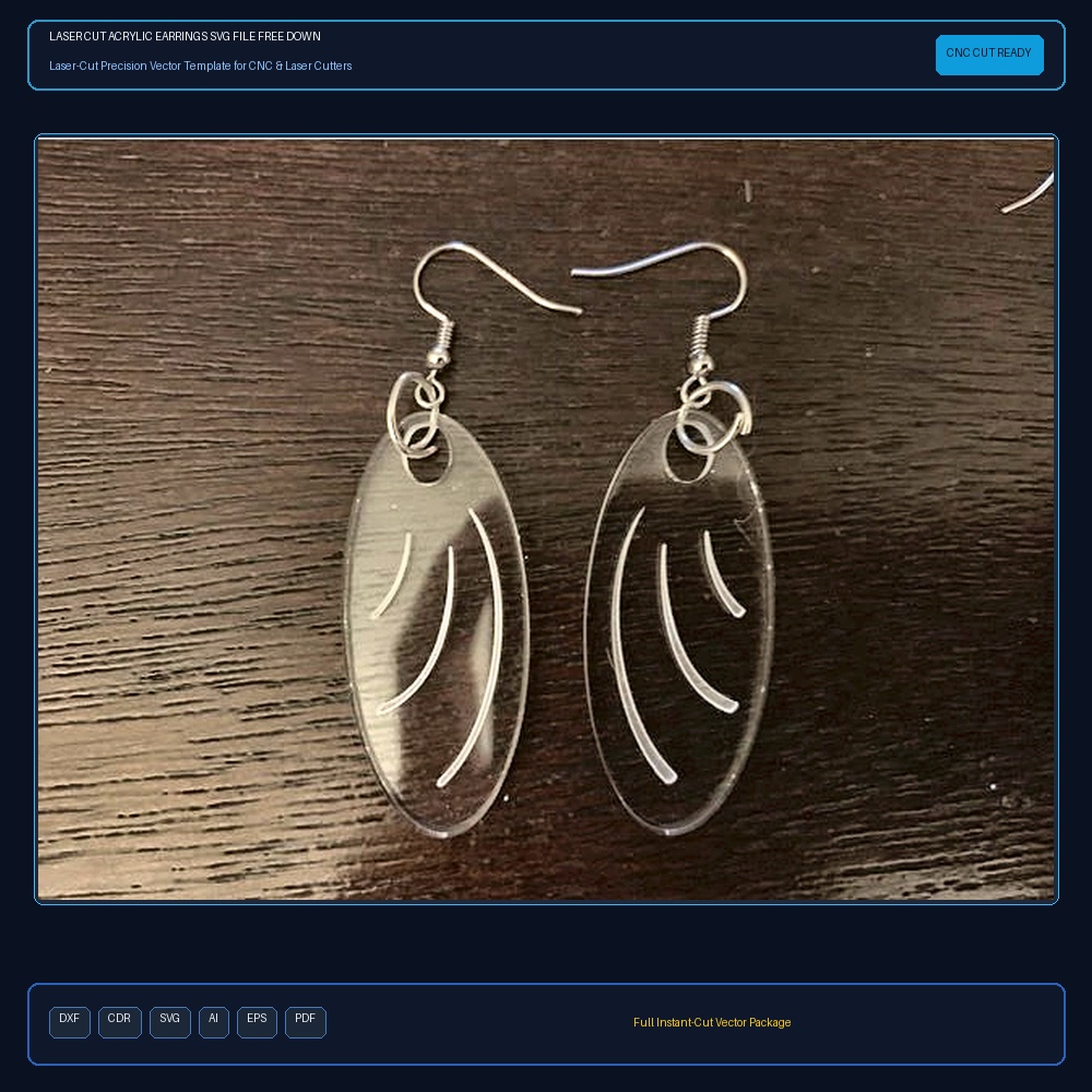 Laser Cut Acrylic Earrings