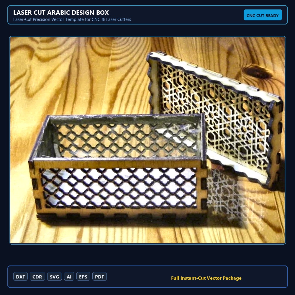 Laser Cut Arabic Design Box