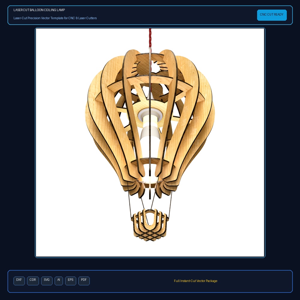 Laser Cut Balloon Ceiling Lamp
