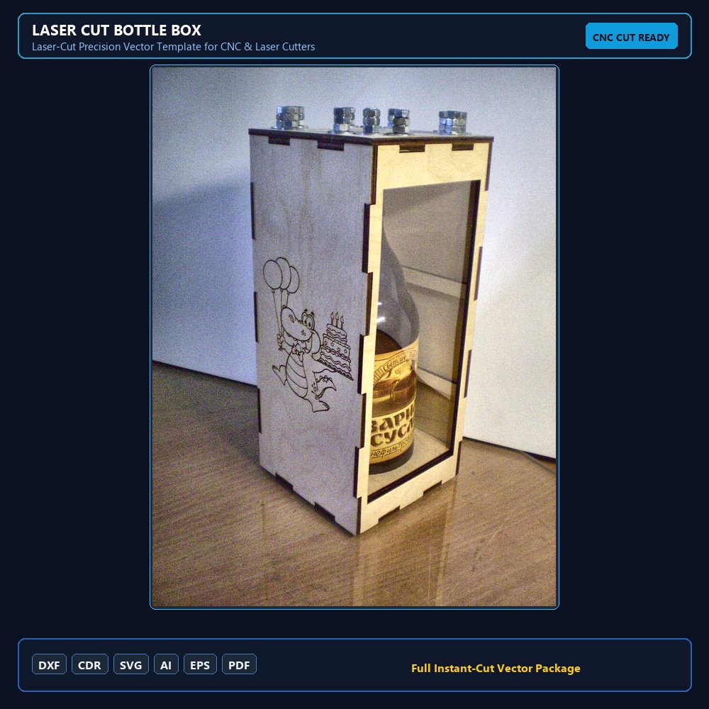 Laser Cut Bottle Box