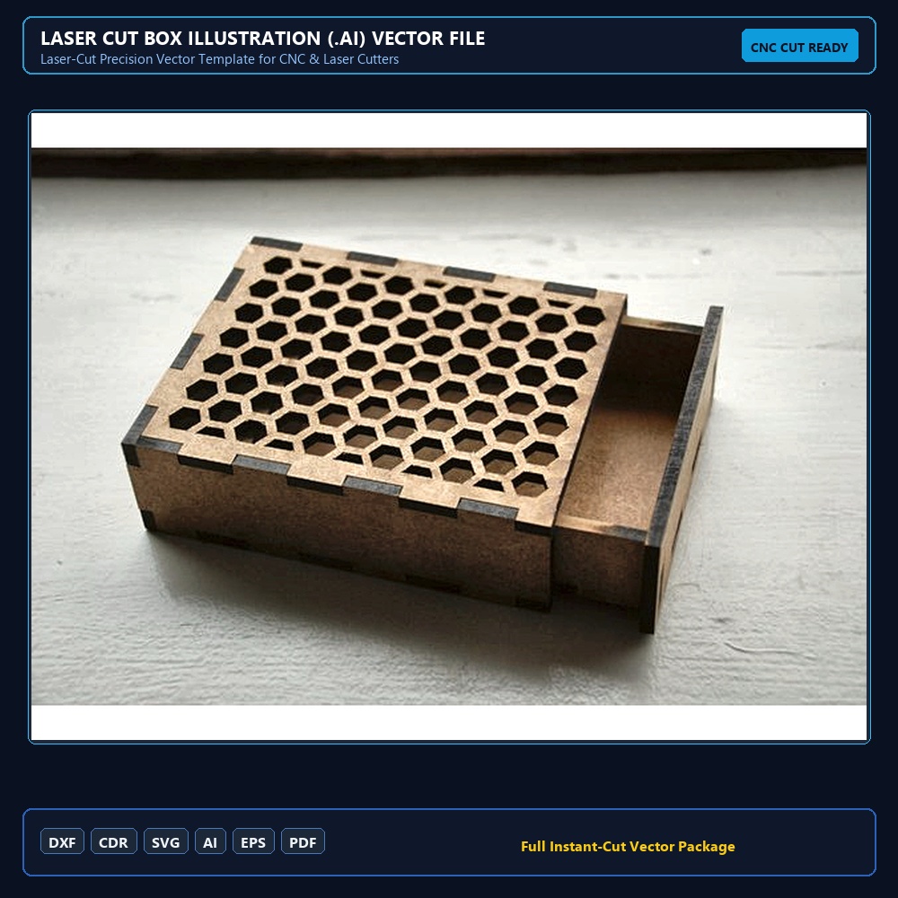 Laser Cut Box Illustration (.ai) vector file free download