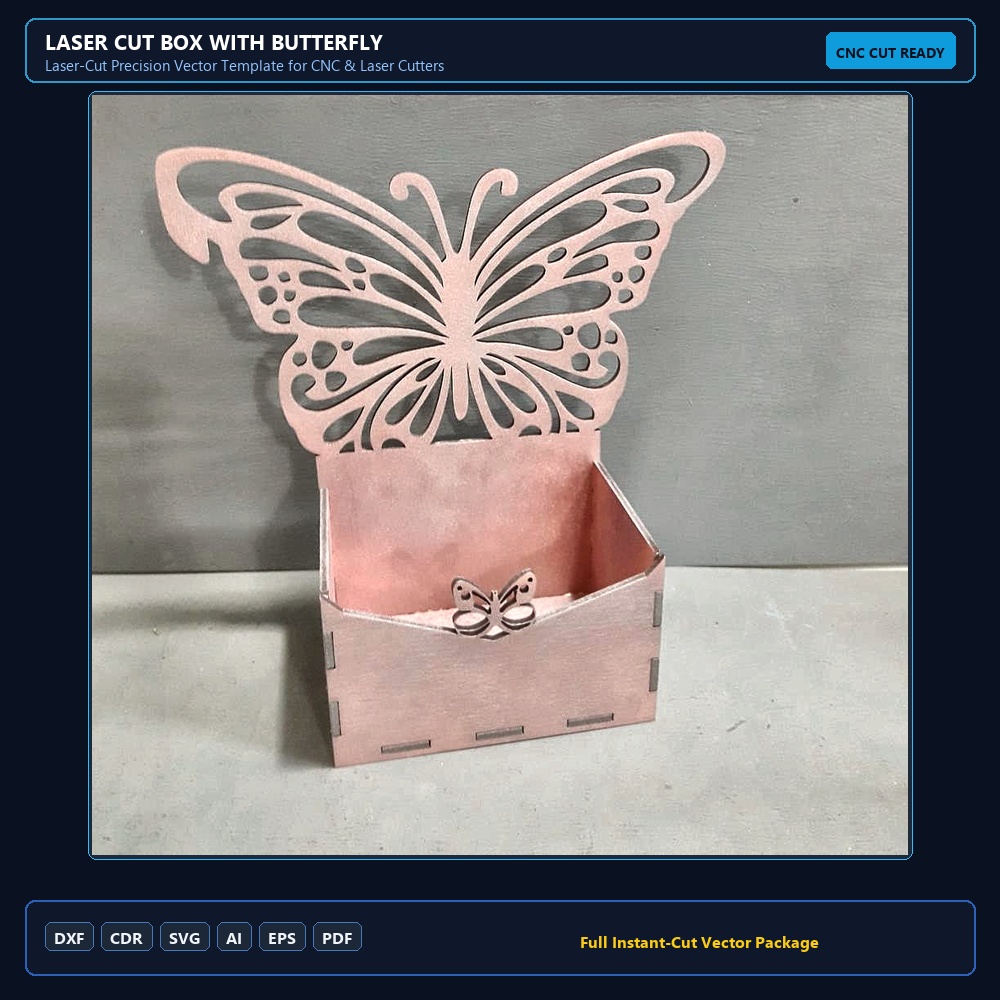 Laser Cut Box with Butterfly
