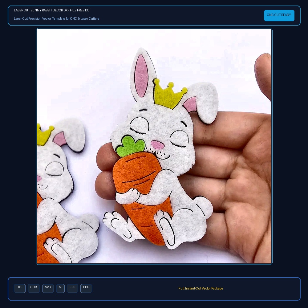 Laser Cut Bunny Rabbit Decor