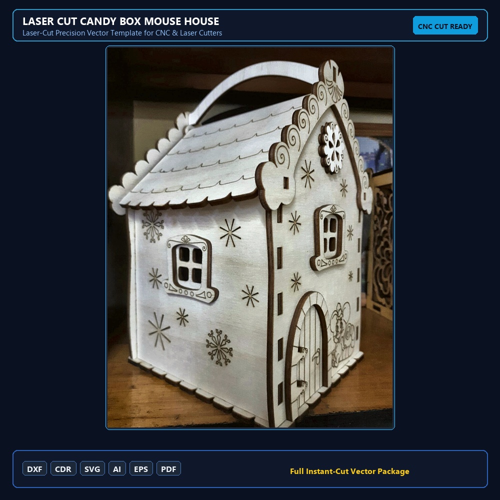 Laser Cut Candy Box Mouse House