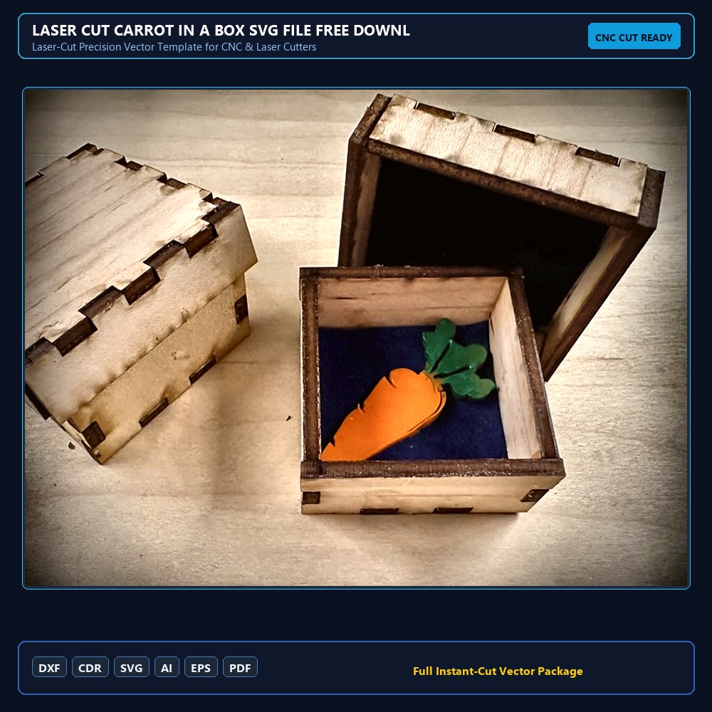 Laser Cut Carrot In A Box
