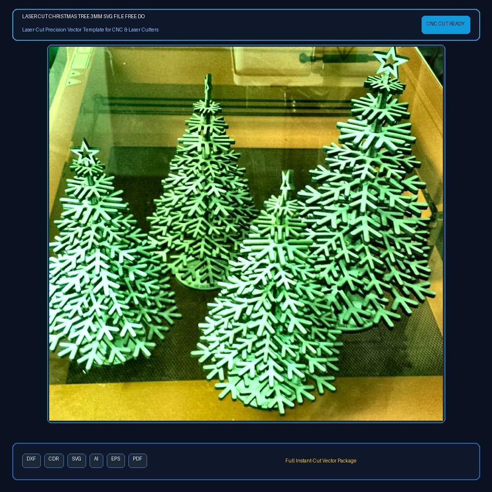 Laser Cut Christmas Tree 3mm