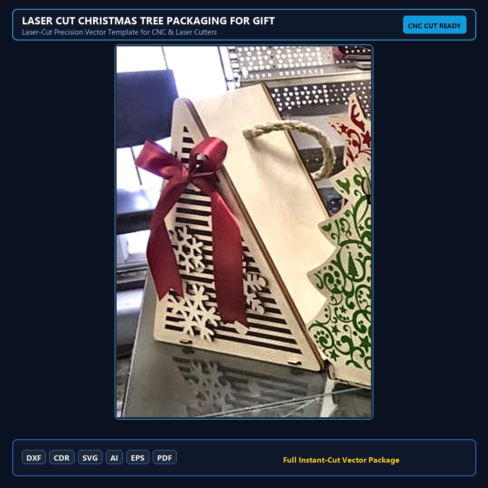 Laser Cut Christmas Tree Packaging for Gift