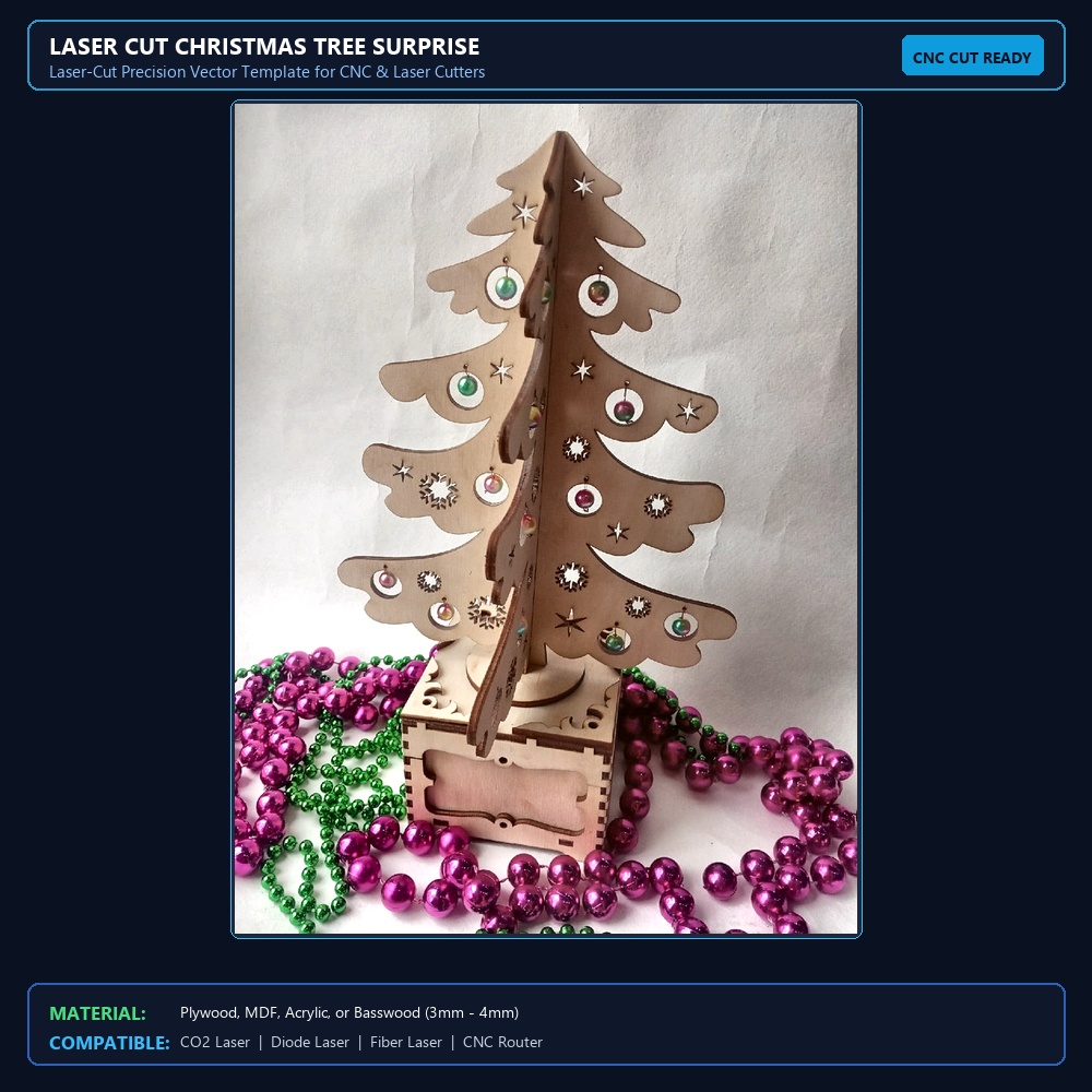 Laser Cut Christmas Tree Surprise View 2