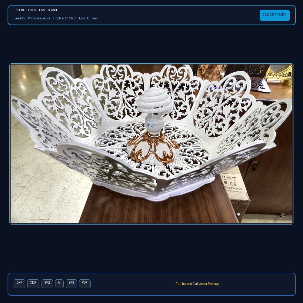 Laser Cut Cone Lamp Shade