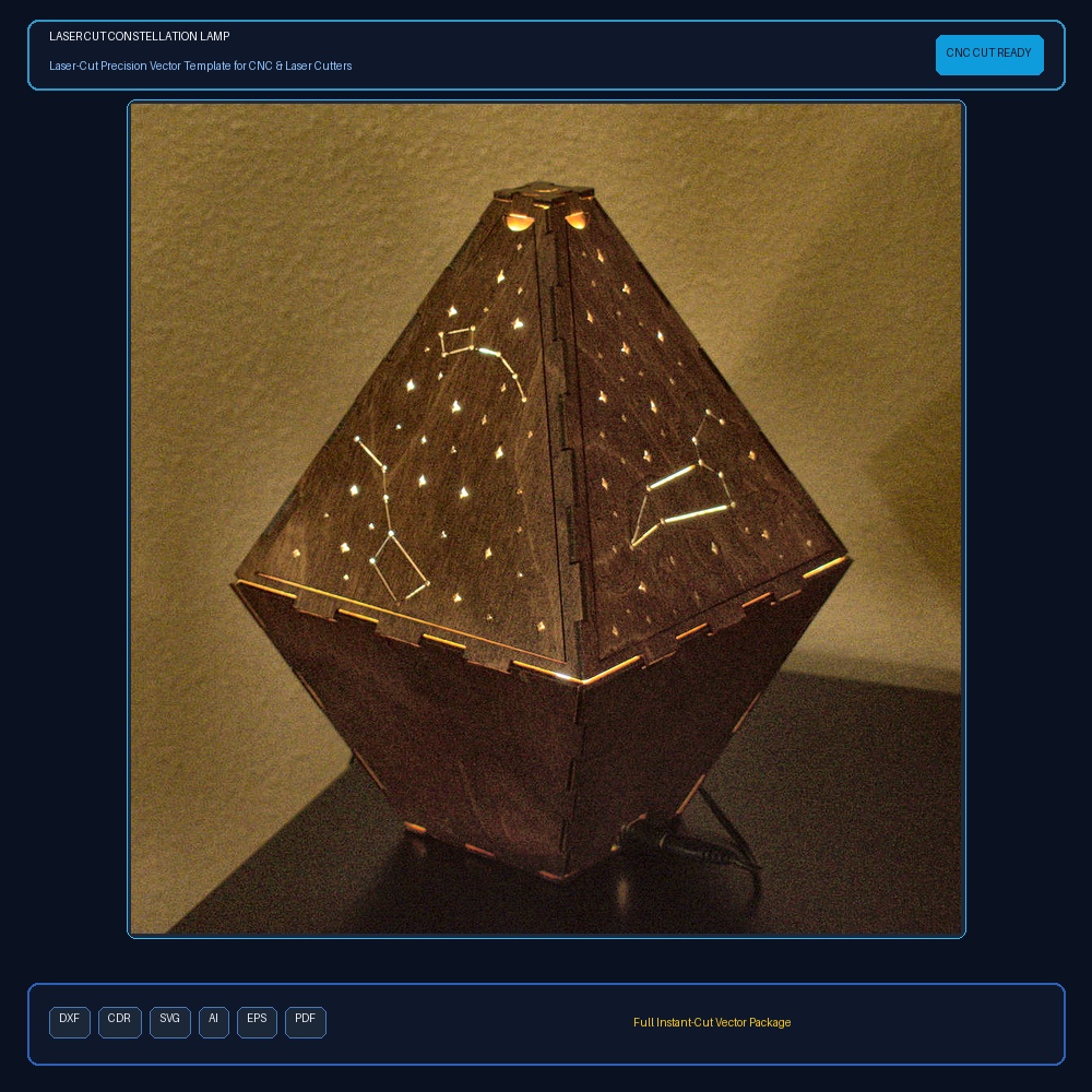 Laser Cut Constellation Lamp