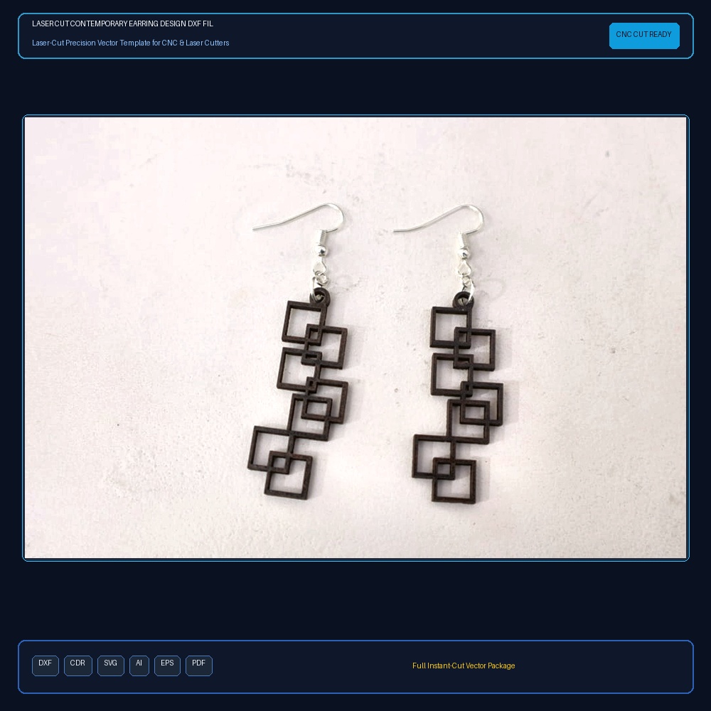 Laser Cut Contemporary Earring Design