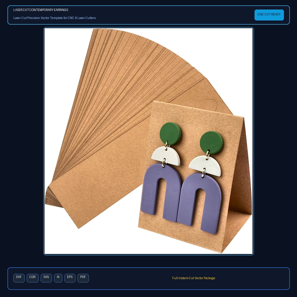 Laser Cut Contemporary Earrings
