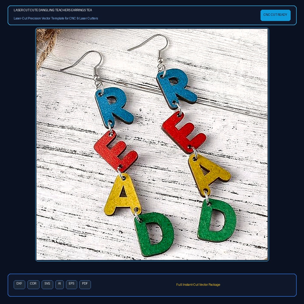 Laser Cut Cute Dangling Teachers Earrings Teacher Gifts