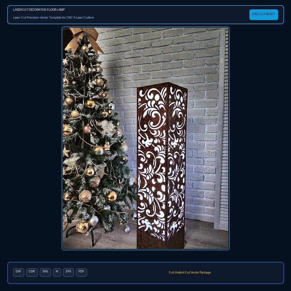 Laser Cut Decorative Floor Lamp