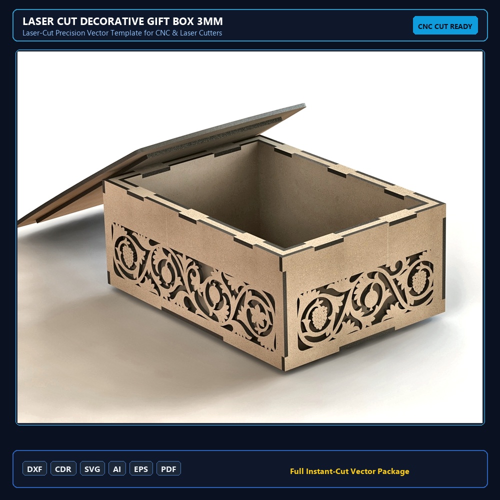 Laser Cut Decorative Gift Box 3mm