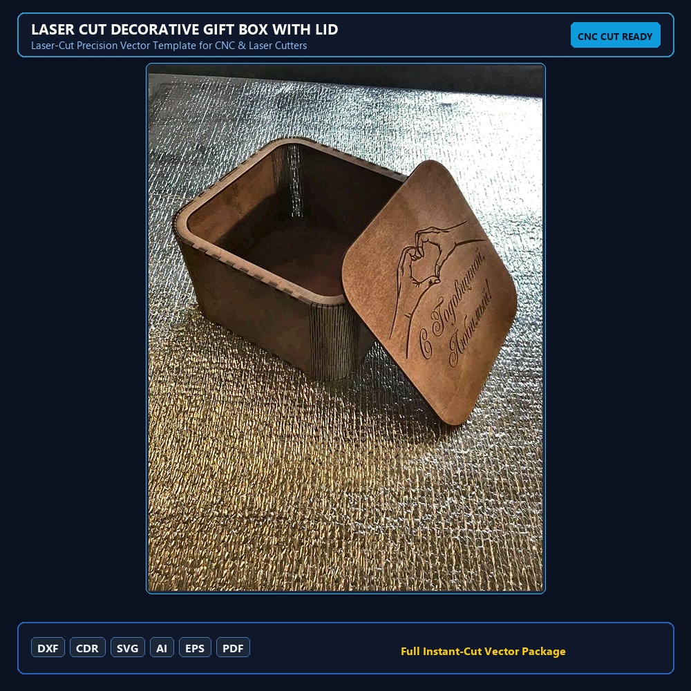 Laser Cut Decorative Gift Box With Lid