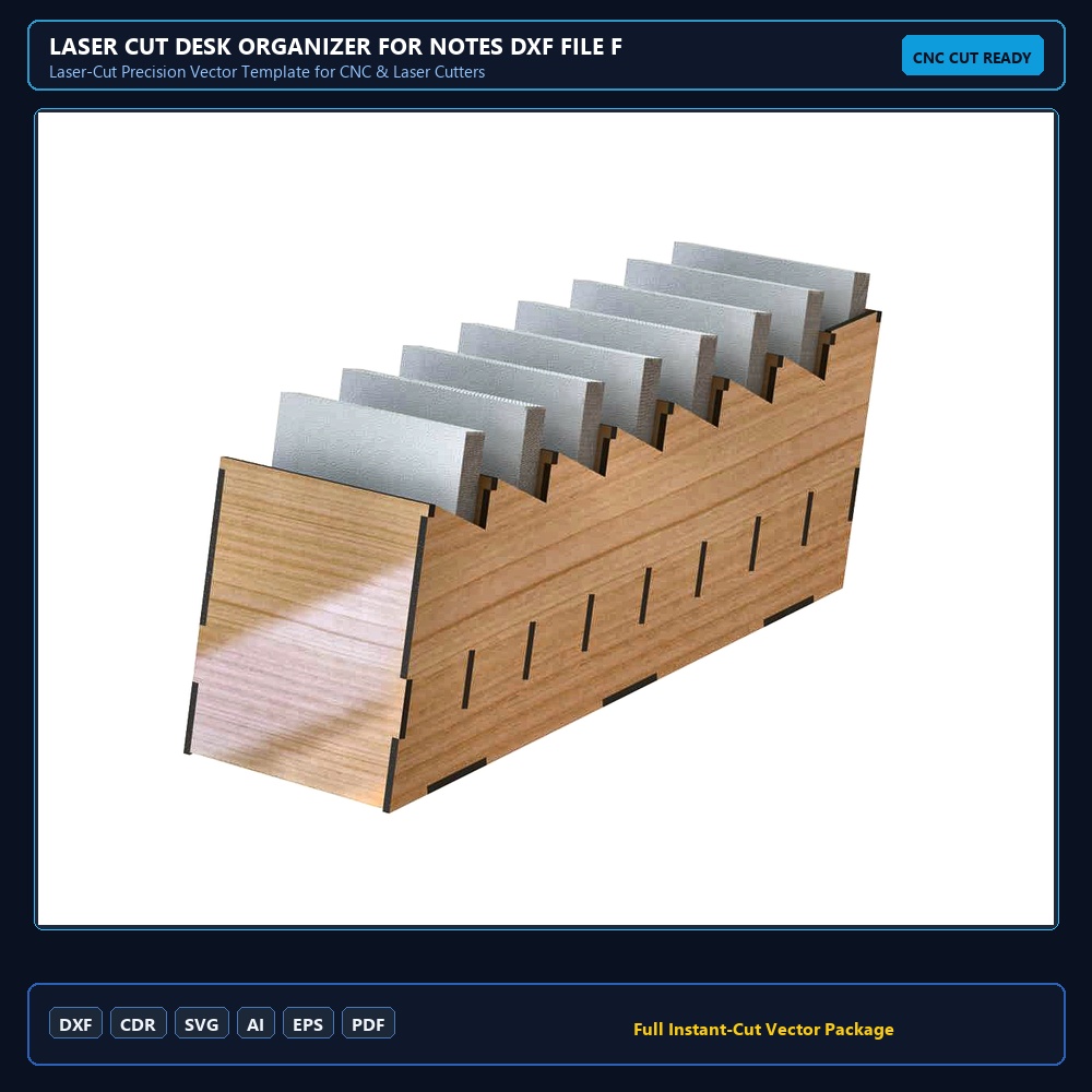 Laser Cut Desk Organizer for Notes