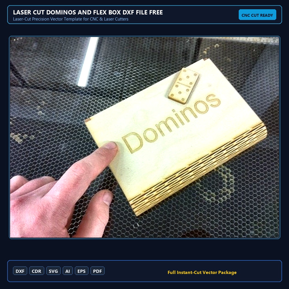 Laser Cut Dominos And Flex Box DXF File Free Download