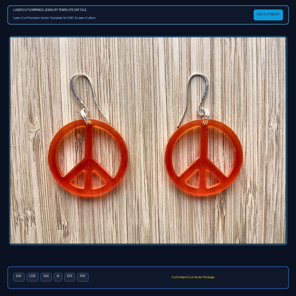 Laser Cut Earrings Jewelry Template