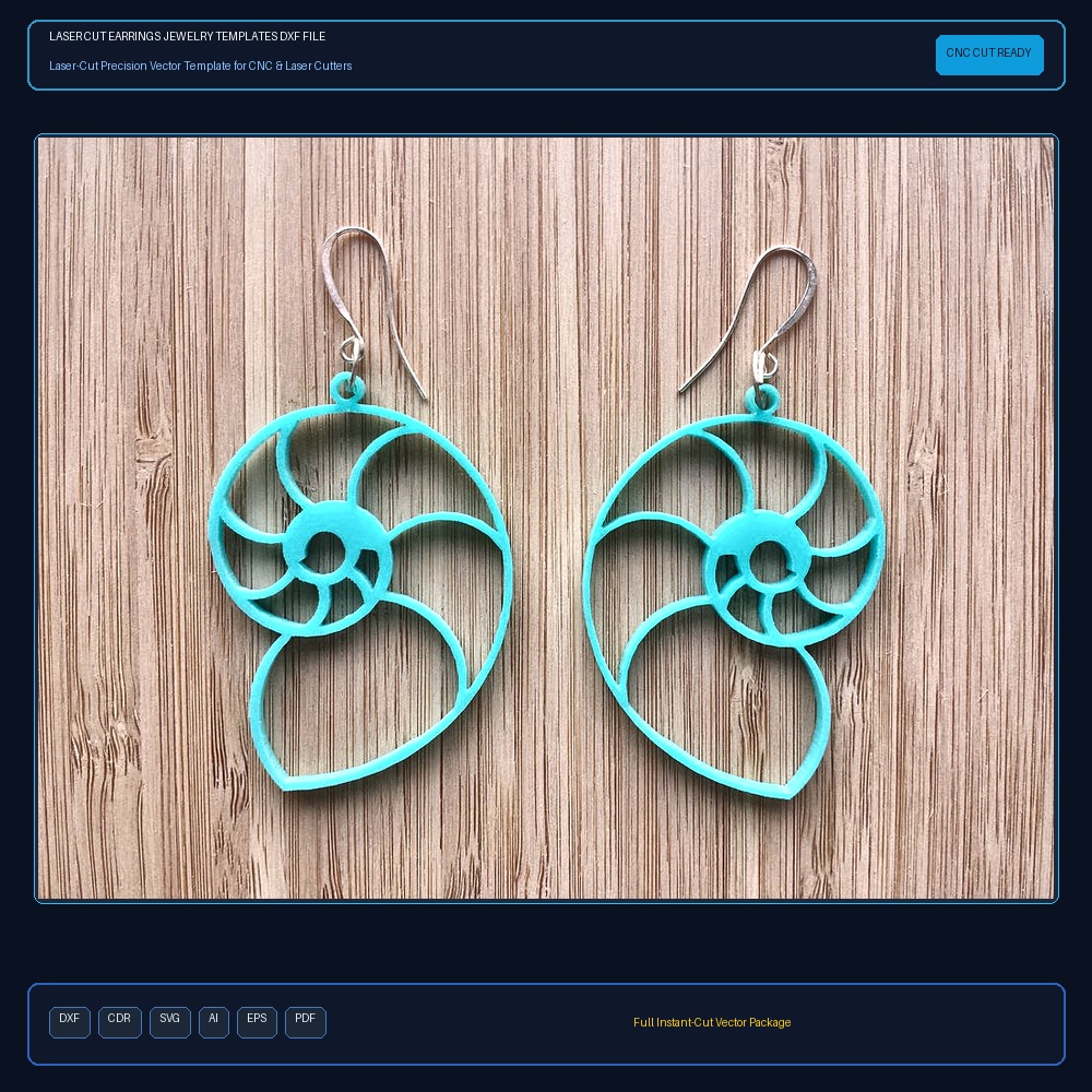 Laser Cut Earrings Jewelry Templates