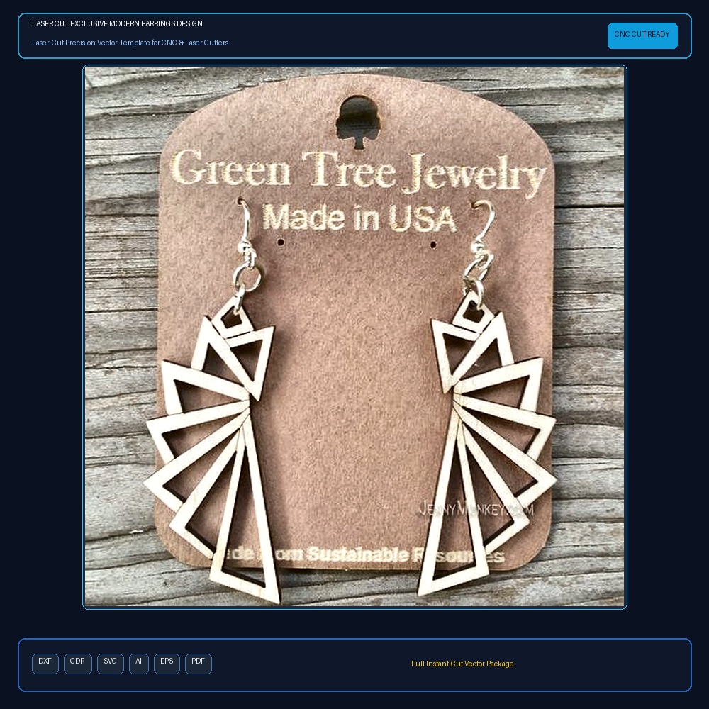 Laser Cut Exclusive Modern Earrings Design