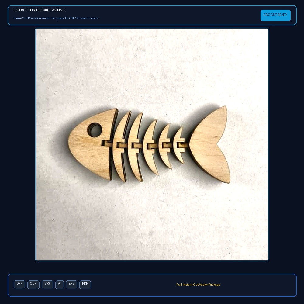 Laser Cut Fish Flexible Animals