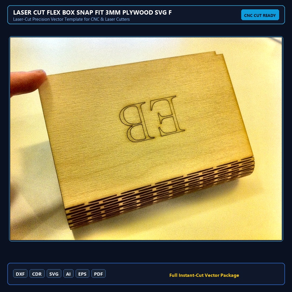 Laser Cut Flex Box Snap Fit 3mm Plywood