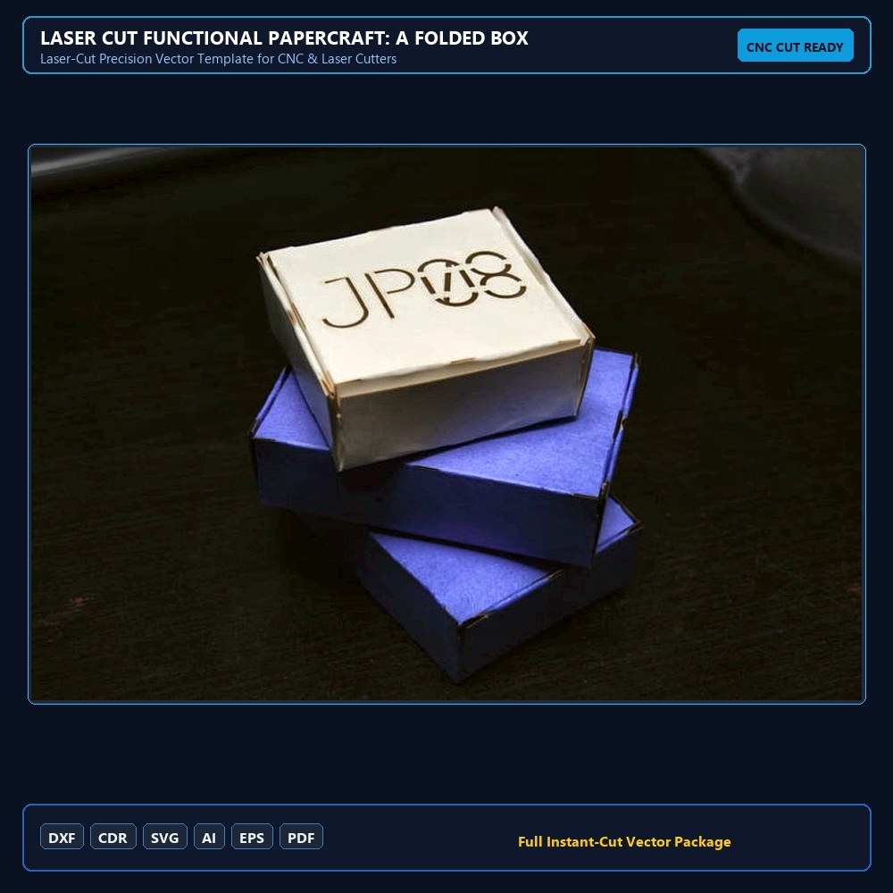 Laser Cut Functional Papercraft: A Folded Box