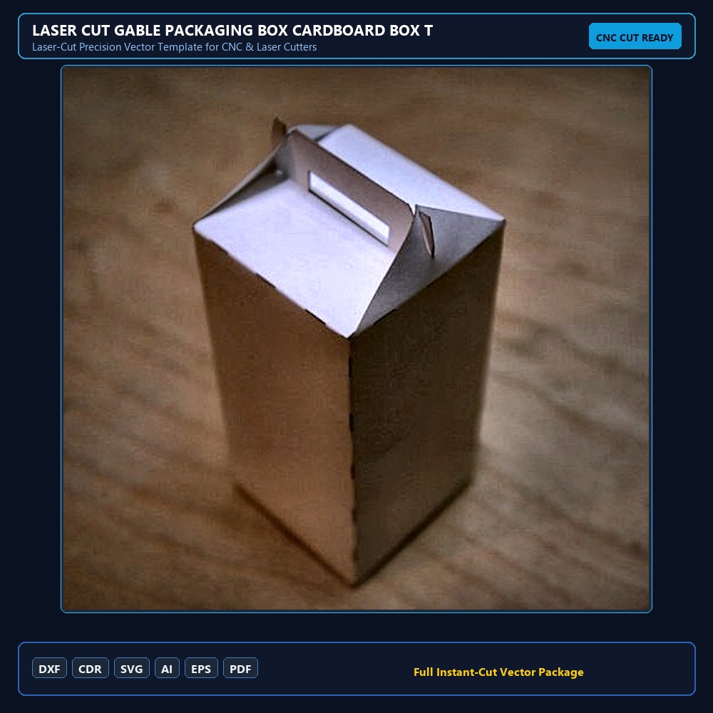 Laser Cut Gable Packaging Box Cardboard Box Template