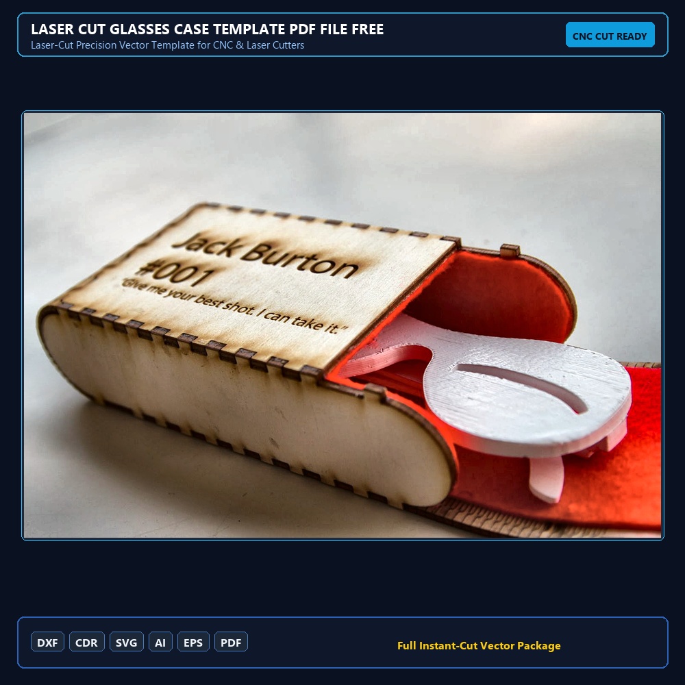 Laser Cut Glasses Case Template