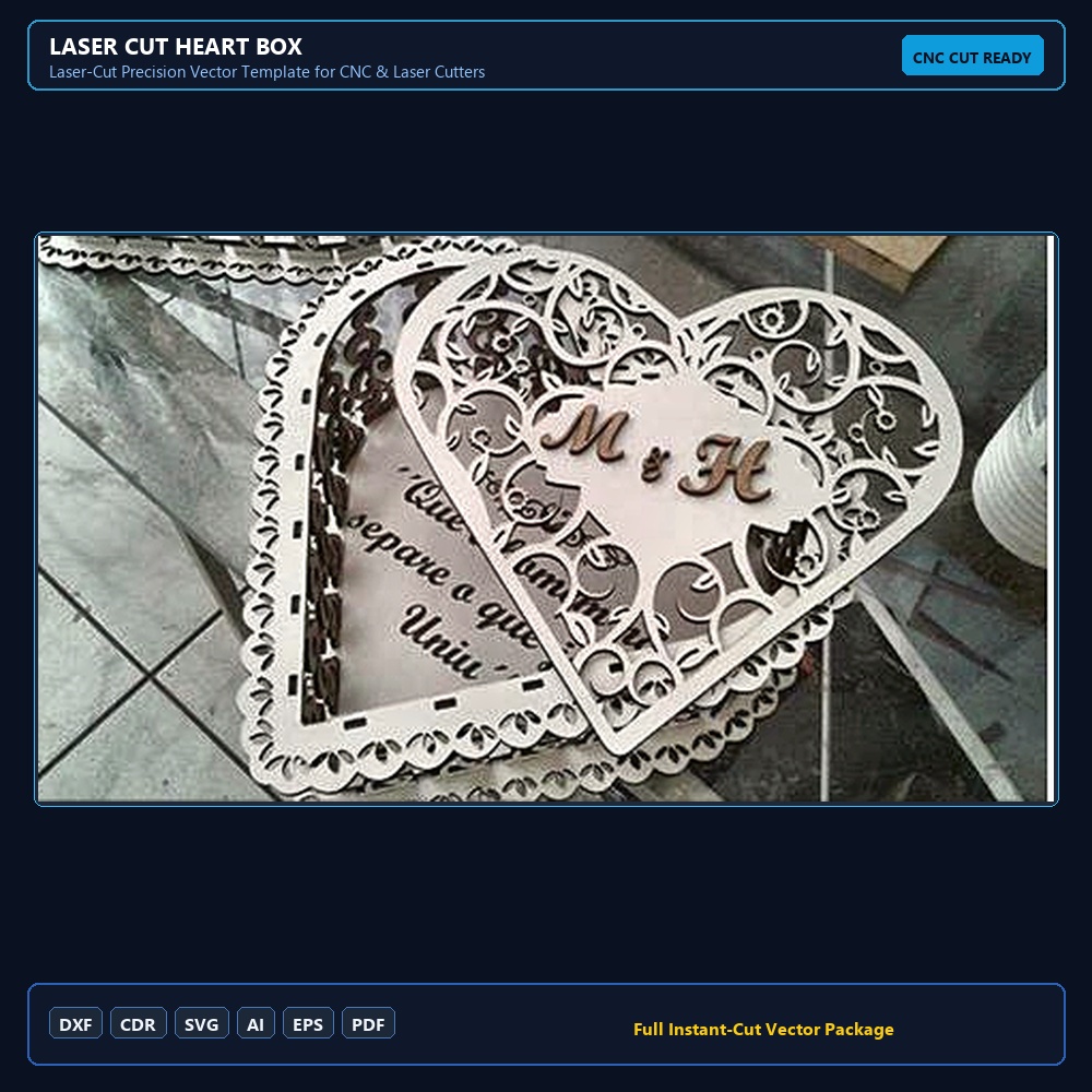 Laser Cut Heart Box