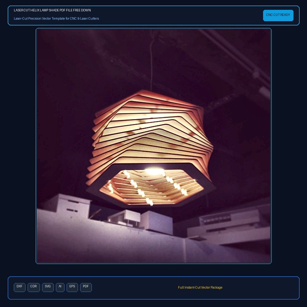 Laser Cut Helix Lamp Shade