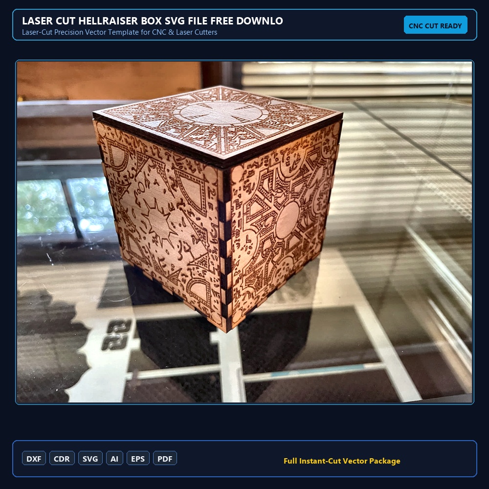 Laser Cut Hellraiser Box SVG File Free Download