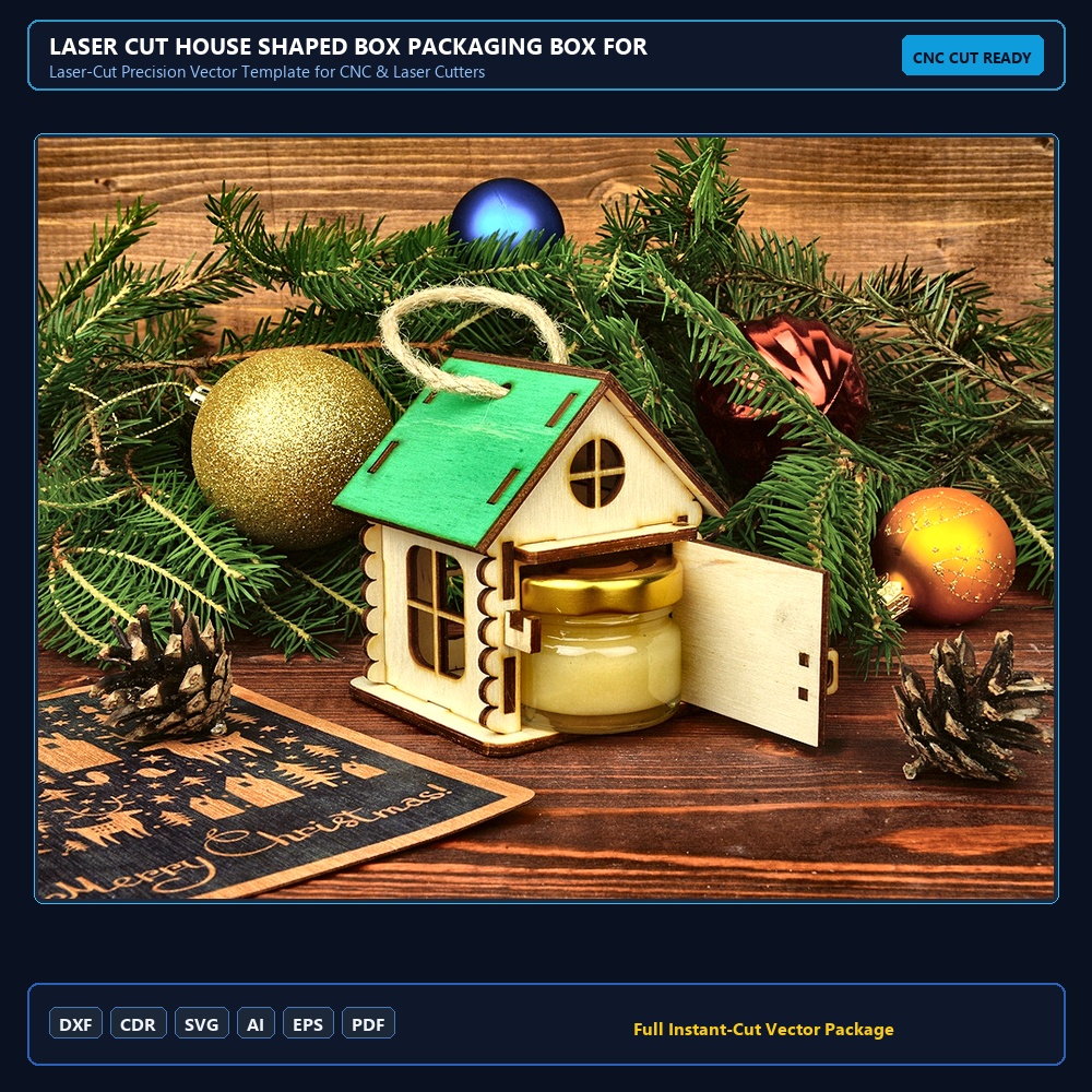 Laser Cut House Shaped Box Packaging Box For Gifts