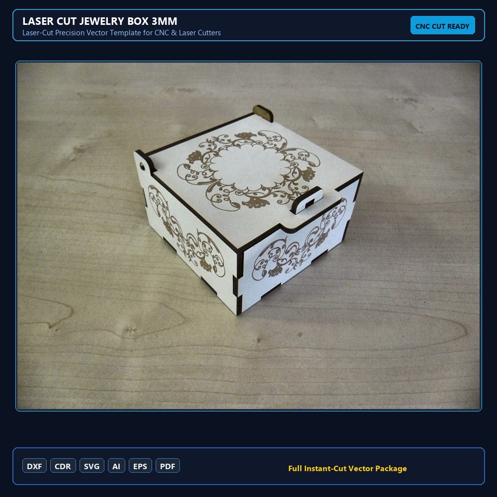 Laser Cut Jewelry Box 3mm