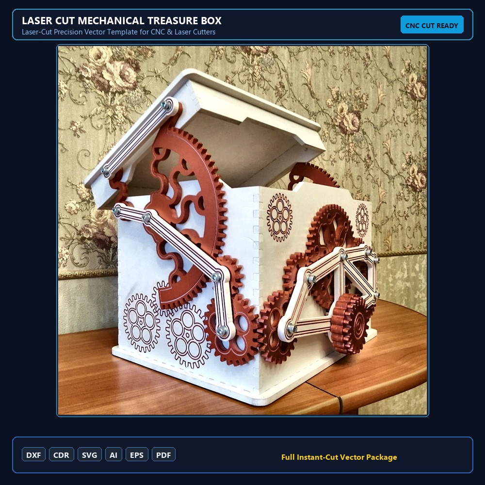 Laser Cut Mechanical Treasure Box