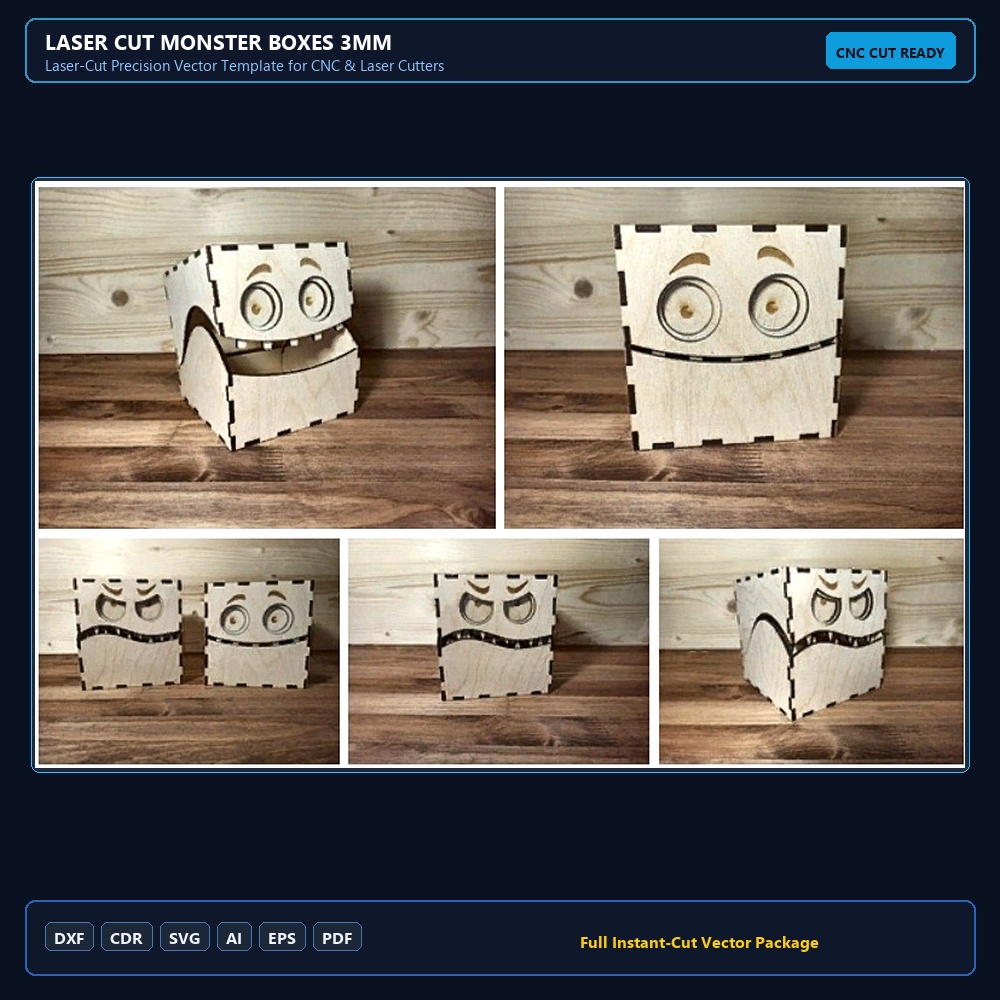 Laser Cut Monster Boxes 3mm