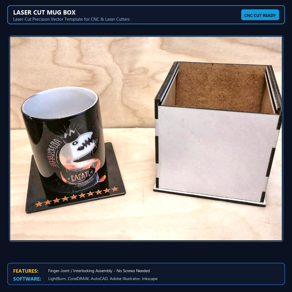 Laser Cut Mug Box View 3