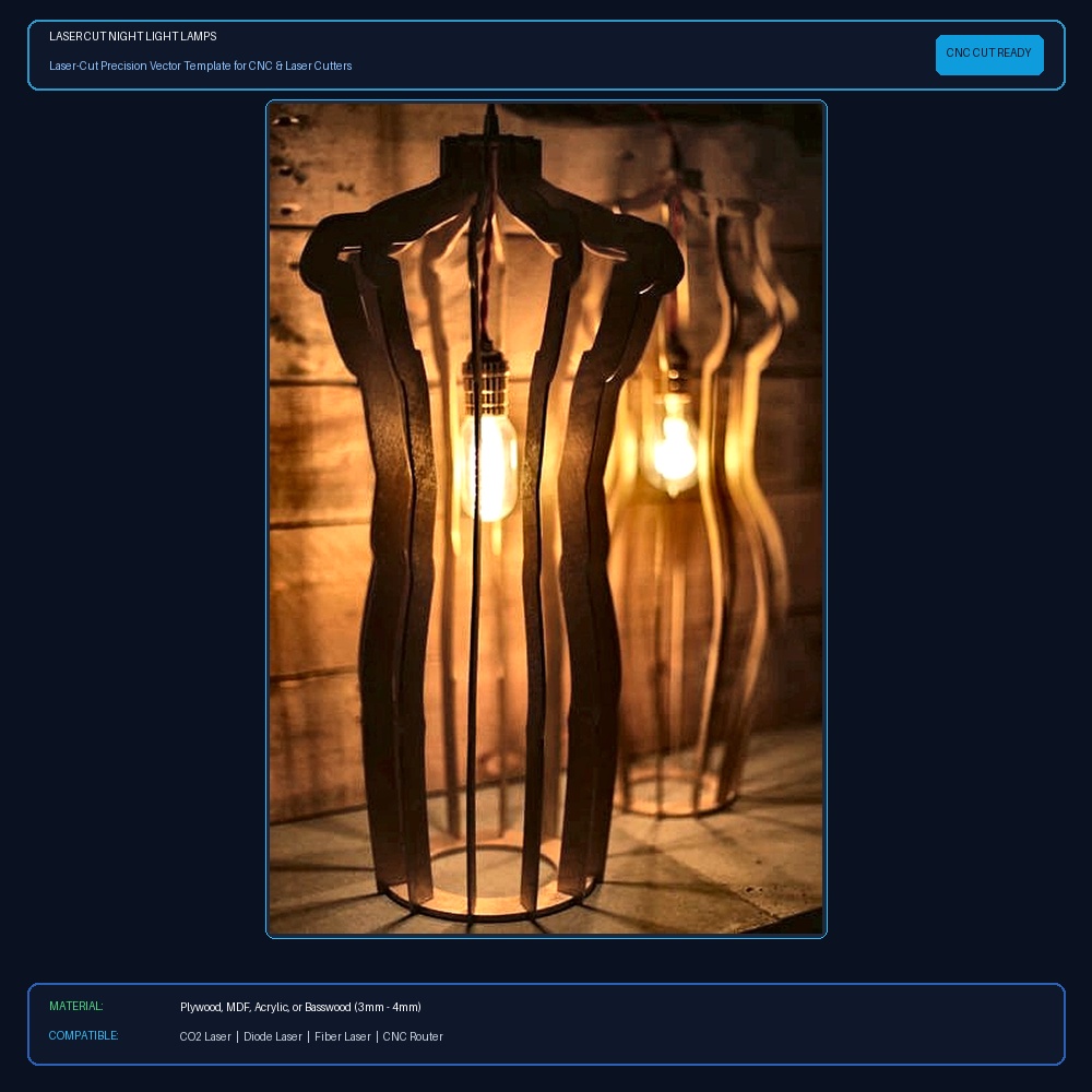 Laser Cut Night Light Lamps View 2
