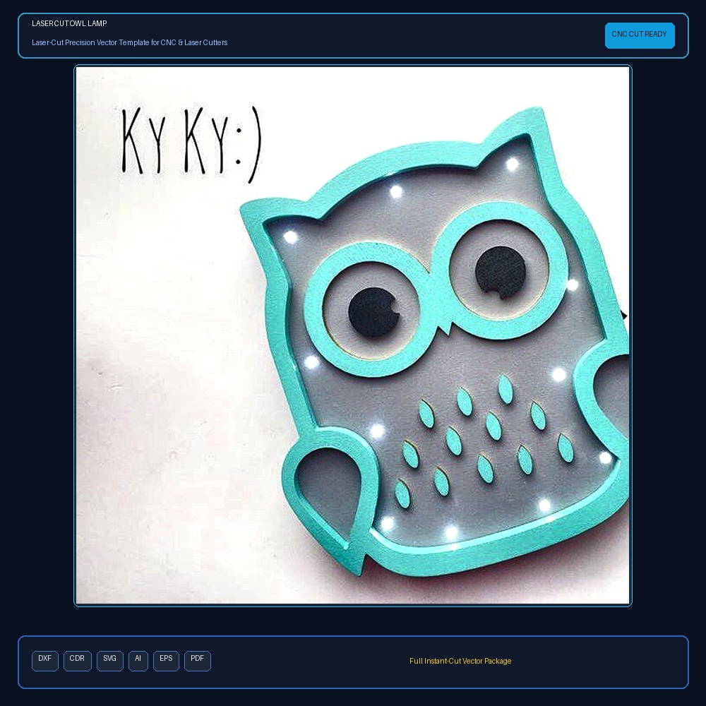 Laser Cut Owl Lamp