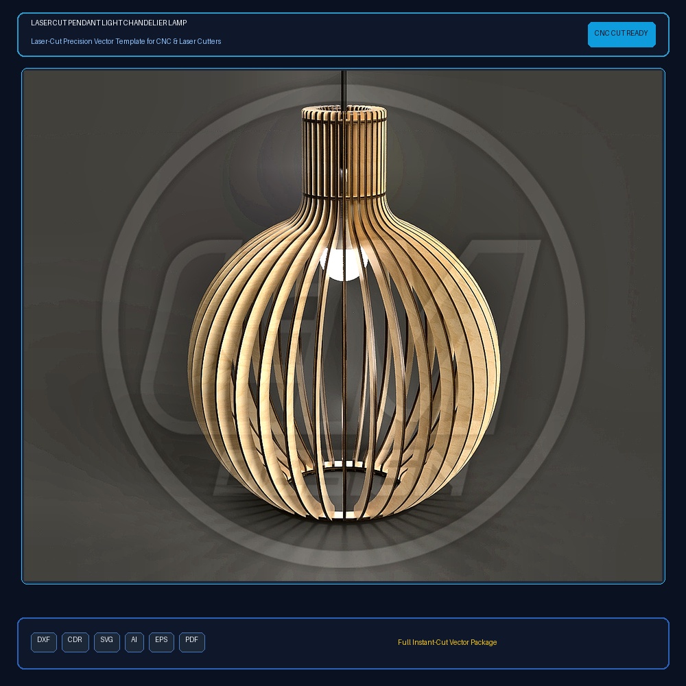 Laser Cut Pendant Light Chandelier Lamp