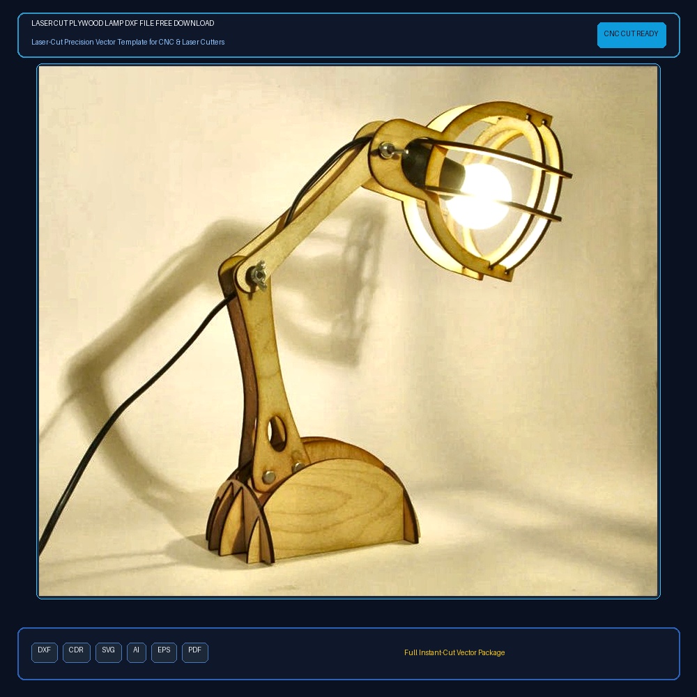 Laser Cut Plywood Lamp